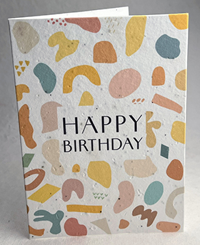 A7 folding birthday seed paper card 
