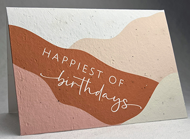 A7 folding birthday seed paper card 
