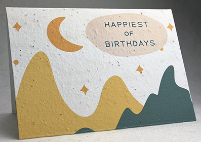 A7 folding birthday seed paper card 