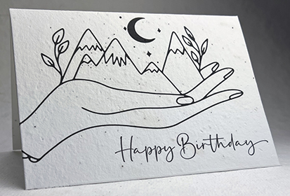 A7 folding birthday seed paper card 