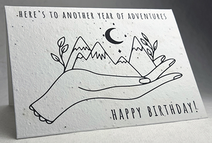 A7 folding birthday seed paper card 