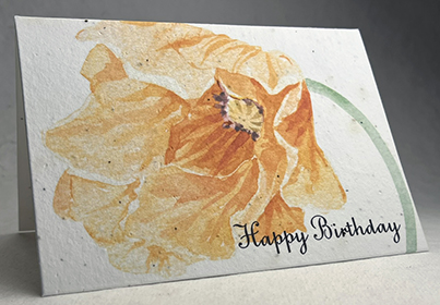 A7 folding birthday seed paper card 