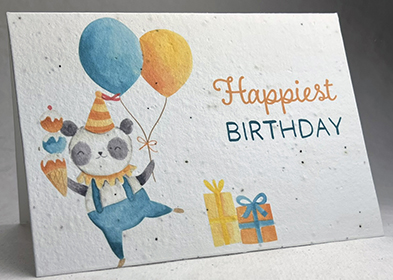 A7 folding birthday seed paper card 