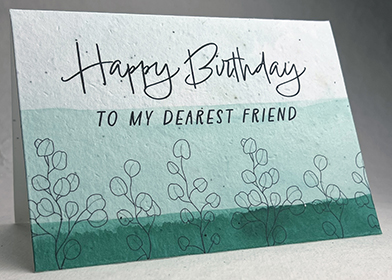 A7 folding birthday seed paper card 