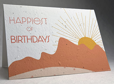 A7 folding birthday seed paper card 