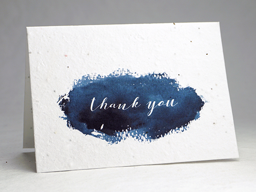 Navy Watercolor Thank You