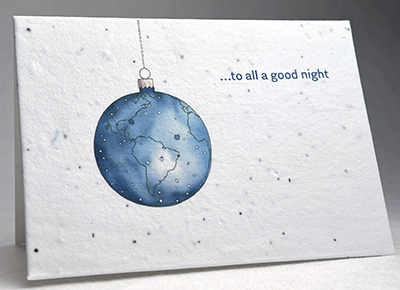 world peace ornament christmas card