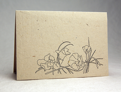 Lotka Seeded Thank You Card - Prim Rose and Monkey Flower Design