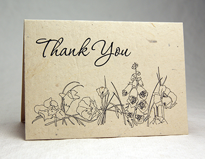 Seeded Thank You Cards