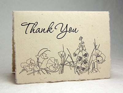 Seeded Thank You Cards