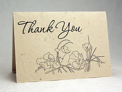 Seeded Thank You Cards