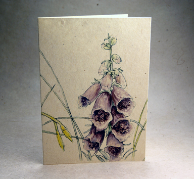 seeded handmade paper blank card