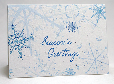 seasons greetings snowflake card
