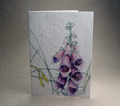 seeded handmade paper blank card