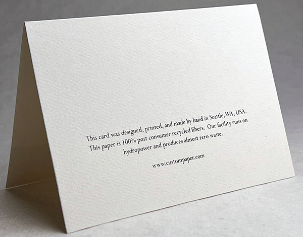 simple thank you style with handmade paper band