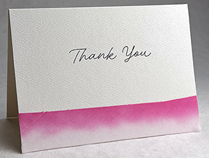 simple thank you style with silk ribbon