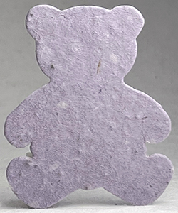 Click for 15s lavender seed paper bear shape