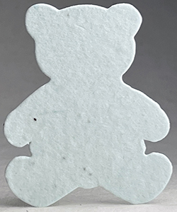 Click for 21s light blue seed paper bear shape