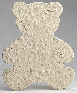 Click for 38s hemp fiber seed paper bear shape