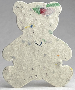 Click for 47s junk mail seed paper bear shape