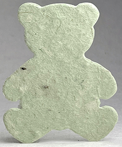 Click for 62s light green seed paper bear shape
