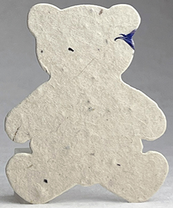 Click for 64s lotka and blue seed paper bear shape