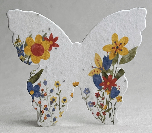 Bright Flowers butterfly seed paper
