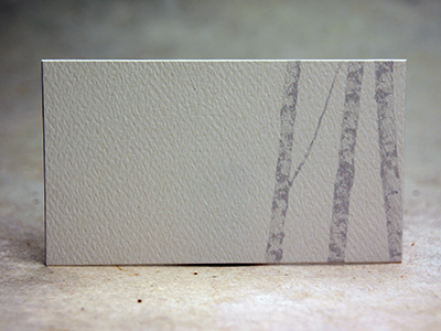 Felt recycled paper panel escort card