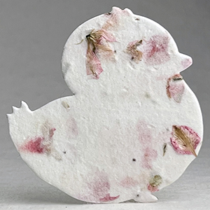 Click for 17s pink recycled seed paper chick shape