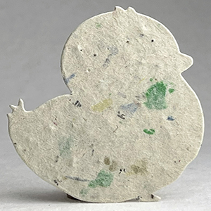 Click for 47s recycled seed paper chick shape