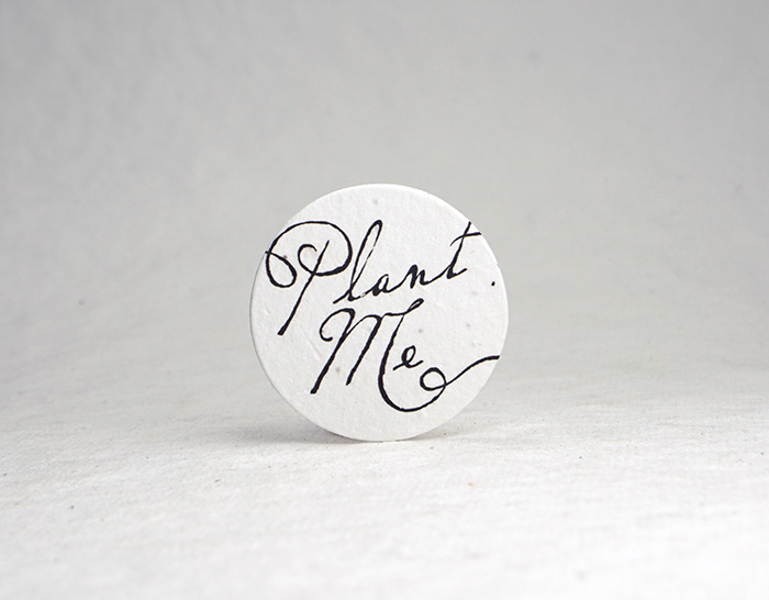 Plant Me circle seed paper tags