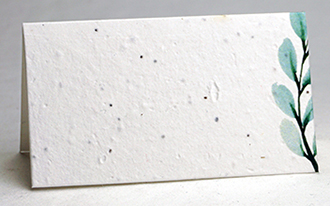 Blue Edge Branch print seed paper place card