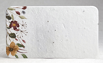 mixed flowers escort card rounded