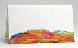 Ranunculus print seed paper place card