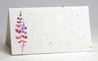 Ruby Red print seed paper place card