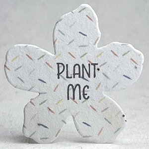 Confett printed paper seed paper flower