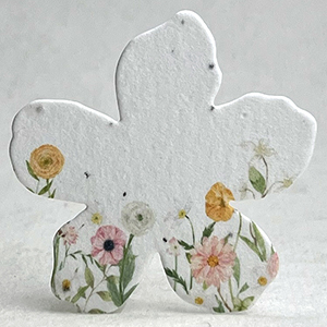 Ranunculus printed paper seed paper flower