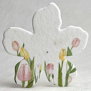 Tulips printed paper seed paper flower