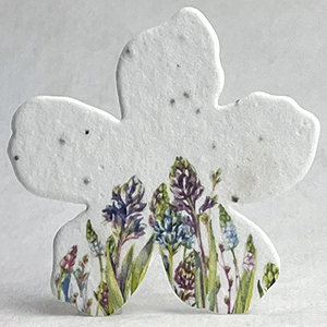 Lupine printed paper seed paper flower