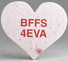 Seed Paper Heart Shape