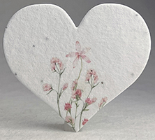Seed Paper Heart Shape