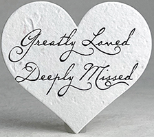 Seed Paper Heart Shape