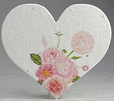 Seed Paper Heart Shape