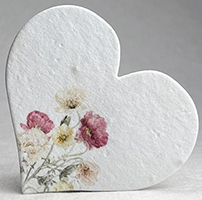 Seed Paper Heart Shape