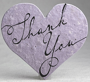 Thank You Lavender Heart