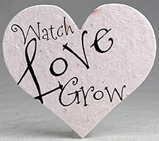 Seed Paper Heart Shape