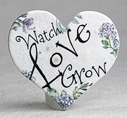 printed seed paper hearts 