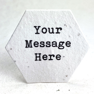 custom printed hexagon