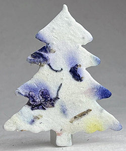 Click for 45s purple recycled seed paper tree shape