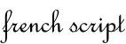 french script